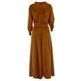 thumbnail image 4 of DHFJKG Long Skirt Sets For Women 2 Piece Outfits Long Sleeve Hooded Sweatshirts Side Slit Maxi Skirts With Pockets Spring Trendy Outfit, 4 of 5