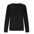 thumbnail image 4 of Timegard Blouse for Women Puff Long Sleeve Round Neck Tops Fall Winter Casual Comfy Basic Tee Tops, 4 of 9