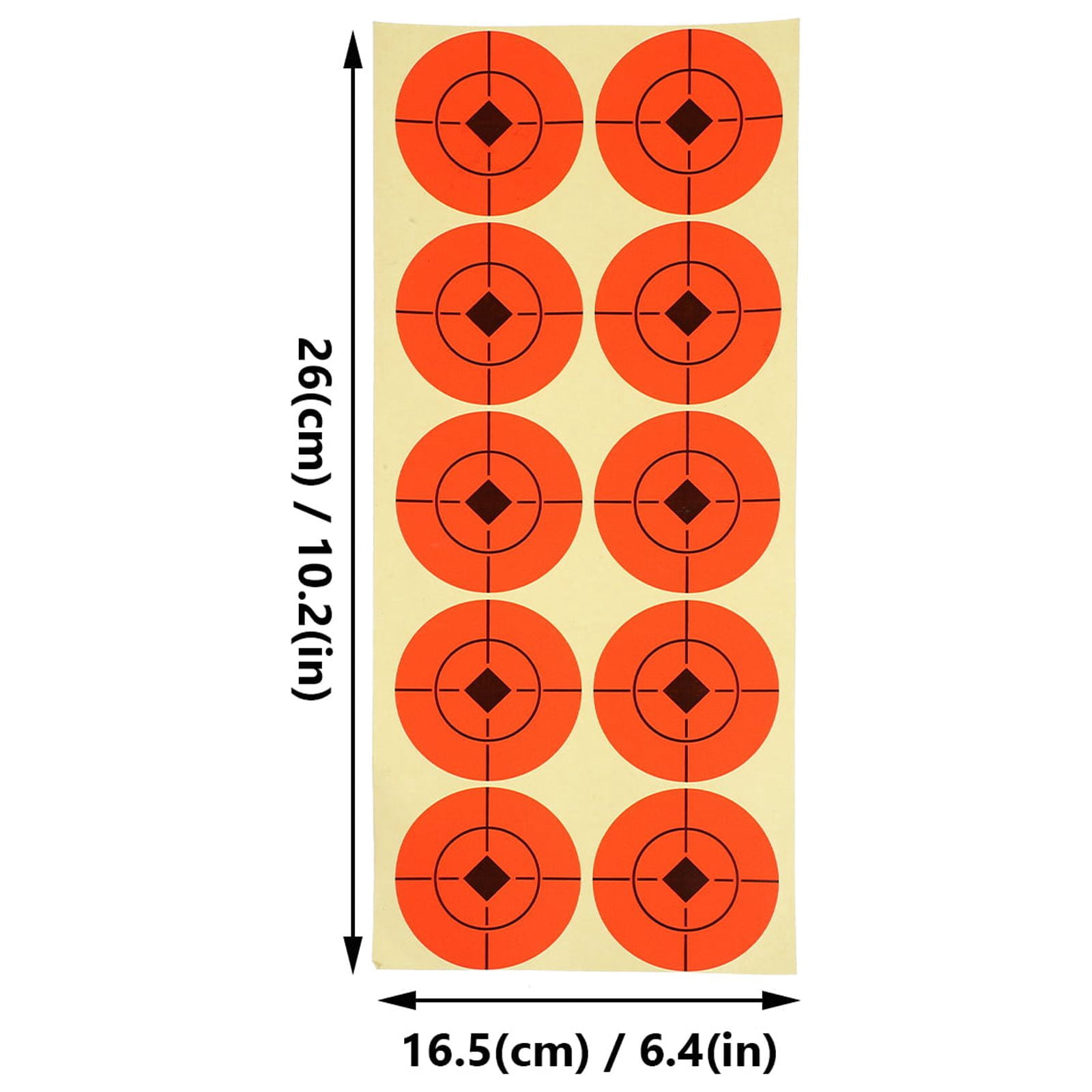 MLINS 25 Sheets Shooting Targets Hunting and Shooting Sticker Paper 11.5X26CM Orange