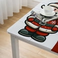 thumbnail image 4 of BANET Smiling Tablecloth with Big Signboard Merry Christmas Happy New Year Rectangle Tablecloth Picnic Tablecloth BBQ Table Cloths Polyester for Kitchen White, 4 of 7