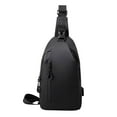 thumbnail image 2 of Bolso de cuero para hombre, bolso de pecho para motocicleta, bolso de pecho de tendencia, bolso de pecho para hombre, 2 of 6