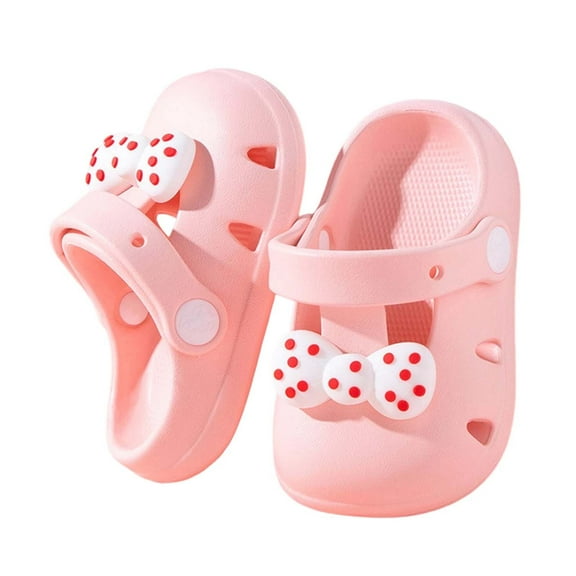 MEZZALL Girls Slippers For Toddler Breathable Summer Sandals Cute Cartoon Bow Design Lightweight Comfortable Shoes For Baby Girls Footwear Trendy / 1-2 Years