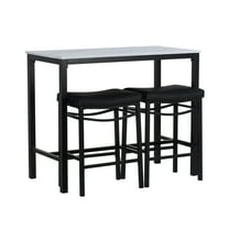 Linon Betty 3PC Faux Marble Pub Set