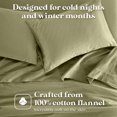 thumbnail image 3 of Superior Solid Flannel Cotton Pillowcases, Set of 2, King, Sage, 3 of 6