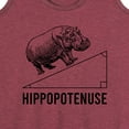 thumbnail image 3 of Instant Message - Hippopotenuse - Women's Racerback Tank Top, 3 of 6
