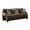 Brown, variant on Furniture of America Sheryl Transitional Microfiber Upholstered Sofa in Brown