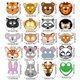 thumbnail image 3 of Máscaras de papel con forma de animal selvático para fiestas infantiles con tigre, león y panda, 3 of 3