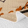 thumbnail image 5 of Castle Fairy Basketball Hoop Print Twin Quilt Set,Court Line Design Twin Coverlet Set,Brown Orange Black, 5 of 7
