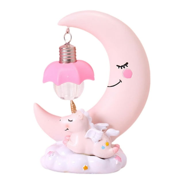 Luz de Noche de , luz de escritorio creativa para niños y niñas, regalo encantador, lámpara LED de noche para dormitorio y mesita de Rosa