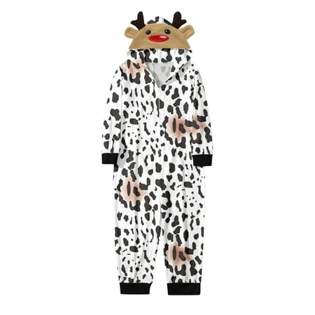 

ketyyh-chn99 Merry Christmas Pajamas Family Set Children Kids Merry Christmas Sets Gray Prints Hooded Zipper Jumpsuit Family Outfit