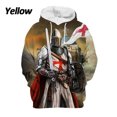 thumbnail image 2 of Nueva sudadera con capucha de los Caballeros Templarios a la moda para hombre, sudadera de calle de manga larga con estampado 3D genial, ropa informal para hombre, sudaderas con capucha, 2 of 5