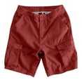 thumbnail image 6 of Havenx Hiking Military Cargo Shorts for Men with Multi Pockets Knee Length Short Stretch Solid Color Short Pants Lightweight Relaxed Fit Summer Work Wear,Red L, 6 of 6