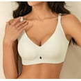 thumbnail image 2 of Qylux Women's Wireless No Underwire Bras Seamless Full Coverage Push Up Bralette, Comfortable Everyday Bra,Beige,XL, 2 of 8