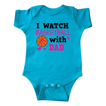 

Inktastic I Watch Basketball with Dad Gift Baby Boy or Baby Girl Bodysuit