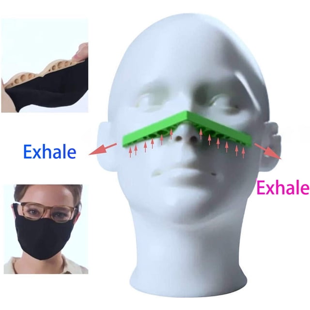 5 piezas de puente nasal antivaho de TPR con clip de soporte para la nariz para evitar que las gafas se empañen