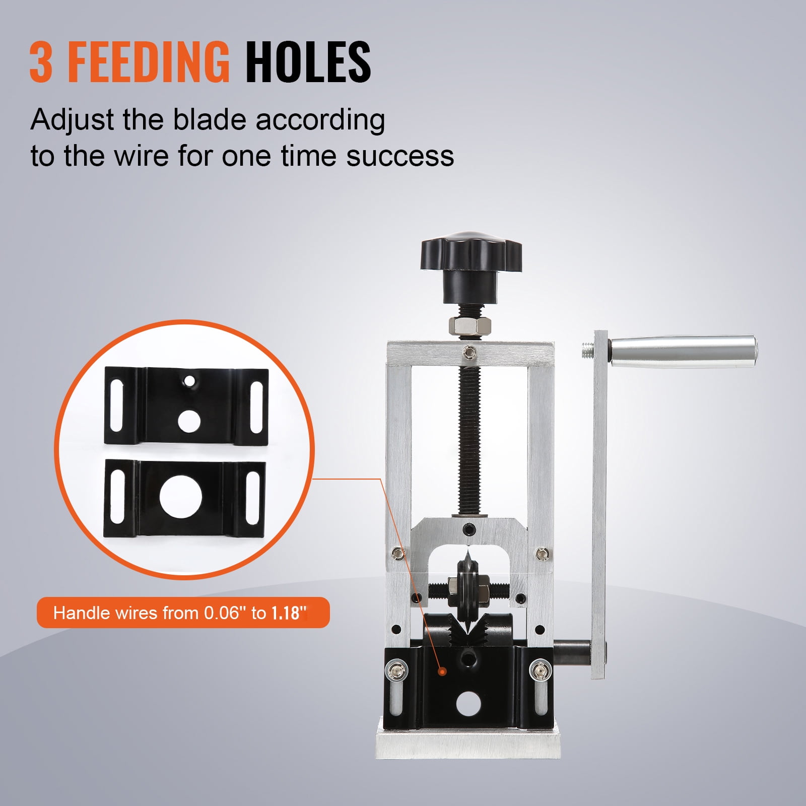 KFFKFF Cable Peeling Tool, Manual or Drill-Operated Wire Stripper, 0.06''-1.18'' Copper Wire Unsheathing Device, Observable Depth Gauge, Compact Aluminum Built Wire Shaver