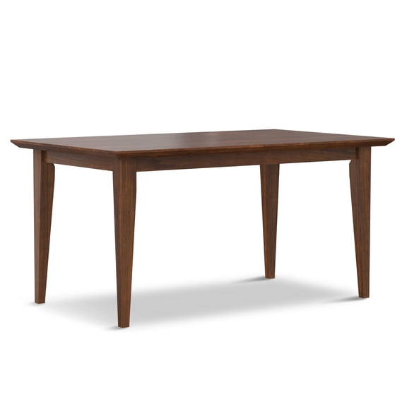 Simpli Home Colby 60-76 inch x 36 inch Rectangle Contemporary Extendable Dining Table in Walnut