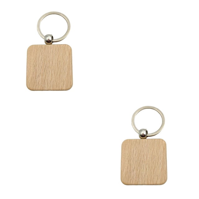 relayinert 1/2/3/5 Wood Key Chain Craft Blank Keyring Gift Personalized Pendant Hanging Outdoor Holder Handicraft Organizer Accessory Type 13 2PCS