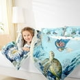 thumbnail image 4 of Feelyou Initial K Teens Full Size Comforter Sets, Sea Turtle Axolotl Bedding Sets, 3pcs, 4 of 8