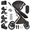 Eggshell-BLACK, variant on 2 in 1 Baby Stroller Portable Infant Stroller with Storage Bag,Cup Holder, for Newborn/Child/Toddler,Unisex,BLACK&GOLD