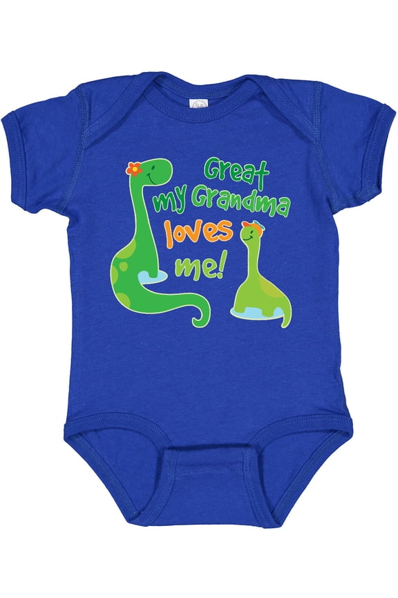 My Great Grandma Loves Me Boys Baby Bodysuit