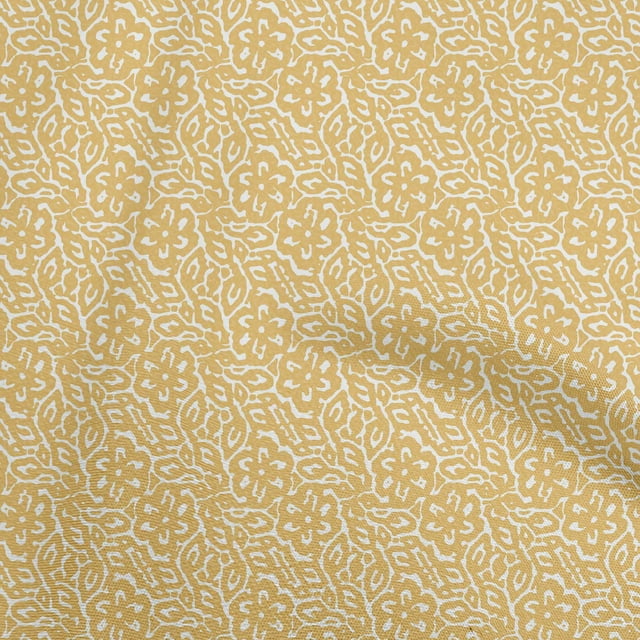 oneOone Velvet Dark Beige Fabric Asian Dabu Print Sewing Craft Projects Fabric Prints By Yard 58 Inch Wide