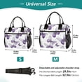 thumbnail image 2 of Large Insulated Lunch Bags for Women Men Leakproof Thermal Meal Lunch Tote Bag for Office Work Picnic Travel Lavender-colored Butterfly Pattern 12L, 2 of 6