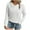 White, variant on Mlzmgr Womens Hoodies V Neck Drawstring Pullover Fall Solid Color Loose Comfy Sweatshirts Blouse
