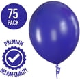 thumbnail image 3 of Prextex 75 Midnight Blue Party Balloons 12 Inch Deep Blue Balloons with Matching Color Ribbon for Theme Party Decoration, Wedding, Baby Shower, Birthday Parties Supplies or Arch Dcor - Helium Quality, 3 of 4