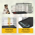 thumbnail image 3 of Furniture of America Mylo Metal Double Door Folding Wire Pet Crate with Divider by  48-inch, 3 of 5