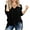 Black, variant on Womens Loose Blouse Long Sleeve V Neck Button Down T Shirts Tie Front Knot Casual Tops Wine Red XL