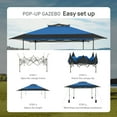 thumbnail image 2 of Alpha Joy 13x13ft Outdoor Gazebo Instant Pop Up Canopy Double Roof Folding Canopy Tent with Wheeled Bag- Blue, 2 of 8
