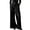 Black, variant on Faux Leather Pants for Women Bootcut Leg Jeans PU Flared Leather Trousers with Pockets Brown L