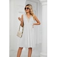 thumbnail image 2 of Purcoar Women's V-Neck Midi Dress Summer Casual Sleeveless Dress with Pockets, 2 of 6