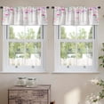 thumbnail image 2 of LALILO Kitchen Curtain Valance Christmas Planet Rod Pocket Window Curtain 52"x 18" Set of 2, 2 of 7