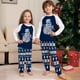 thumbnail image 2 of Nuevo conjunto navideño familiar con estampado de letras de dibujos animados azules, pijamas para uso doméstico en vacaciones familiares europeas y americanas, 2 of 5