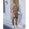 thumbnail image 4 of Ekouaer Jumpsuits for Women Dressy Casual Romper Summer Short Sleeve Vacation Outfits 2026 One Piece Travel Clothes, 4 of 6