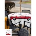 thumbnail image 4 of Outdoor Tablecloth with Umbrella Hole and Zipper, Valentine's Day Square Table Cloth 60x60 Inch Waterproof Tablecloth, Love Heart Roses Romantic Modern Art Picnic Table Cover for Patio Camping, 4 of 7