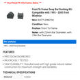 thumbnail image 2 of Front To Frame Sway Bar Bushing Kit - Compatible with 1995 - 2003 Ford Windstar 1996 1997 1998 1999 2000 2001 2002, 2 of 2