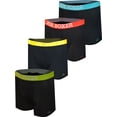 thumbnail image 1 of Joe Boxer Mens Joe Boxer 4 Pack Black Cotton Boxer Briefs (Small), 1 of 1