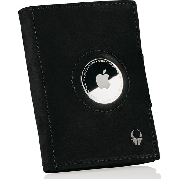 DONBOLSO Leather Card Holder with RFID Protection Male Vintage, Vintage Black