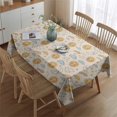 thumbnail image 2 of Beige Sun Moon Cloud Star Pattern Rectangle Tablecloth 60"x84",Waterproof Polyester Rectangle Table Cloth, Wipeable Spillproof Polyester Tablecloth for Dining, Camping, Indoor and Outdoor, 2 of 5