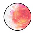 thumbnail image 2 of 36.2 Inch Round Floor Mat Abstract Rose Watercolor Pattern Carpet Decor Rug for Living Room Bedroom, 2 of 6