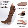 thumbnail image 4 of LOVE STEETLY Women's Knee High Slouchy Boots, Pointed Toe Chunky Heel Casual Versatile Stylish Comfort Winter Tall Boot., 4 of 7