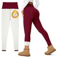 thumbnail image 1 of TaTaai Women Fleece Lined Sports Leggings Solid Color Yoga Pants with Pockets Ladies Winter Workout Daily Lounge Wear Soft Warm Stretchy No Fading Comfortable Bottoms Gift, 1 of 8