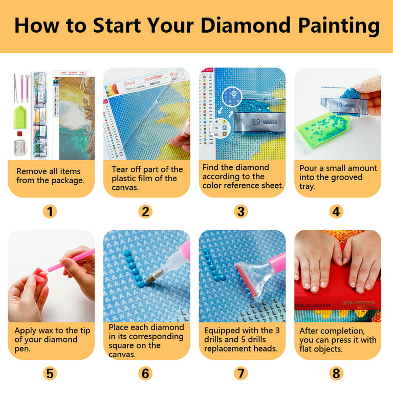 30X30CM Small Diamond Painting for Beginners, Diamond Art Kits for