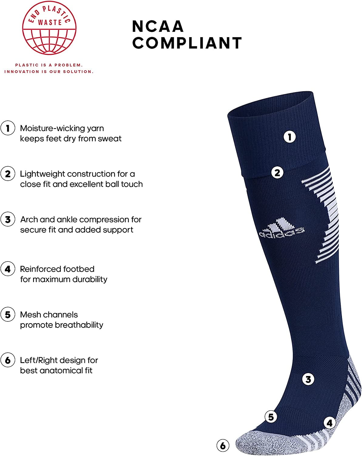 adidas team speed 2 socks