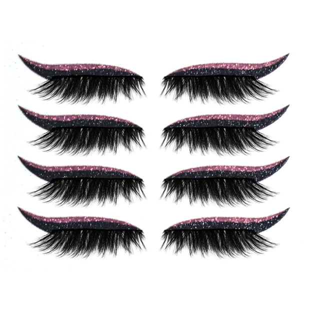 False Eyelashes Clusters Natural Strip Lashes Adhesive Reusable Natural Volume Reusable Eyeliner And Eyelash Stickers A Geniue Invention That Gives You(Buy 2 save 10%)