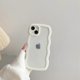 thumbnail image 2 of Compatible with iPhone 15 Pro Case,Transparent Cute Curly Simple Wave Case Aesthetic Design Bumper for Girls Women Soft TPU Protective Case -White, 2 of 4
