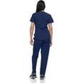 thumbnail image 2 of Lightweight Stretch Scrub Set with Zipper Top Elastic Waist Pants with 6 Pockets, 2 of 4